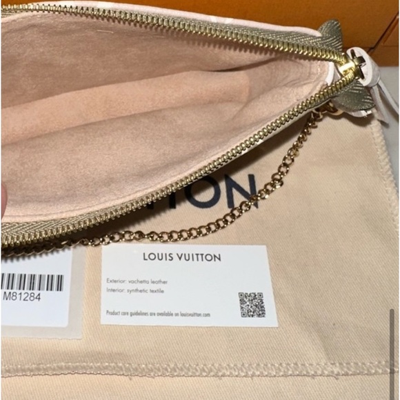 Louis Vuitton Mini Pochette Accessoires Empreinte Kaki Beige Creme - Picture 5 of 6